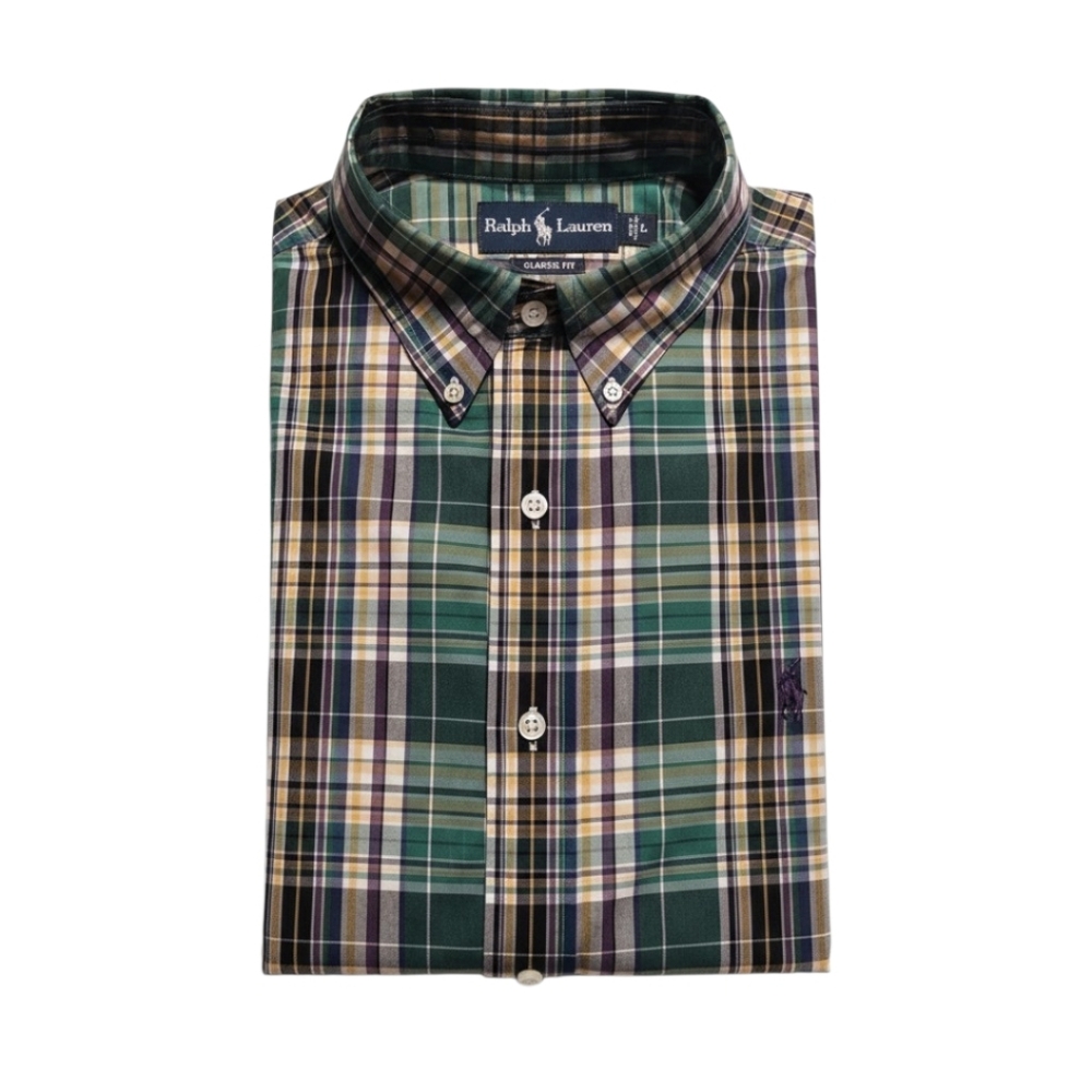 Polo Ralph Lauren Custom Fit Plaid Button Down Shirt Large Mannequin - Picture 6 of 6